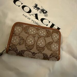Coach jacquard card case